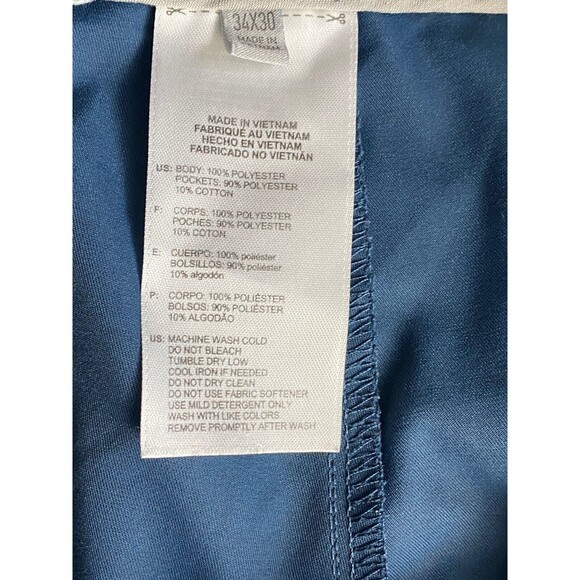 Adidas Golf Pants‎ Mens 34x30 Blue 3 Stripe Climalite Active Casual Sports - Picture 5 of 12